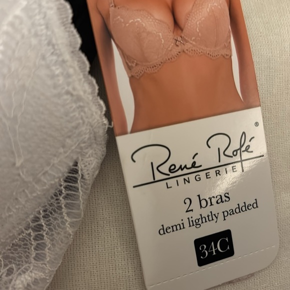 NWT Rene Rofe Demi lightly padded 2 pack bras 34C - Picture 2 of 6